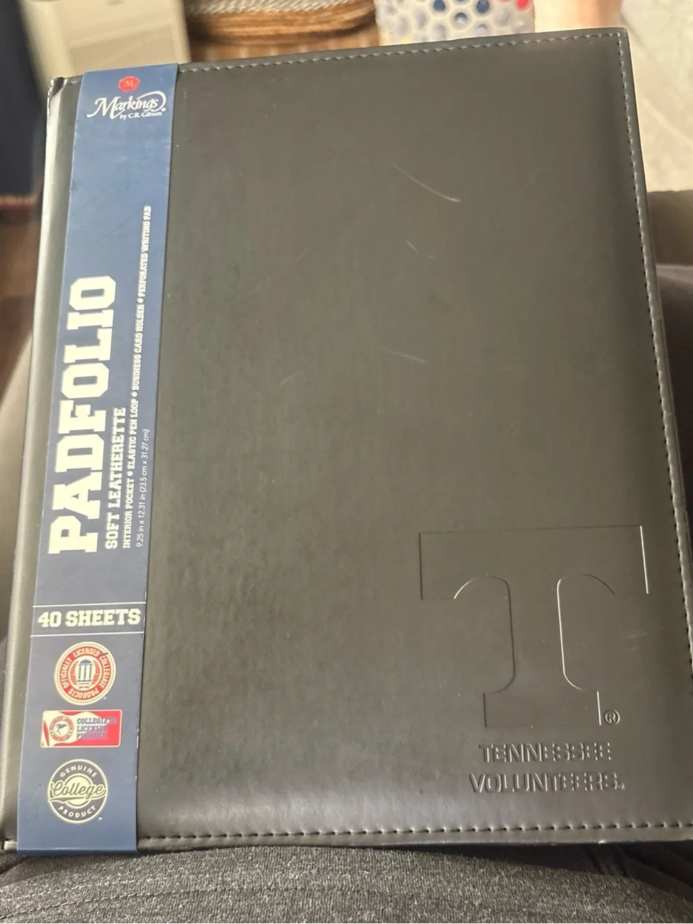 Tennessee Volunteers Black Logo Padfolio Markings by C.R Gibson